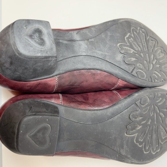 Think! Europe Womens 39 Burgundy Leather Comfort Mary Jane Shoes - Picture 14 of 15
